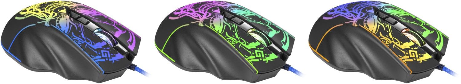 Defender GM-928 Bulletstorm RGB Gaming Mouse Black