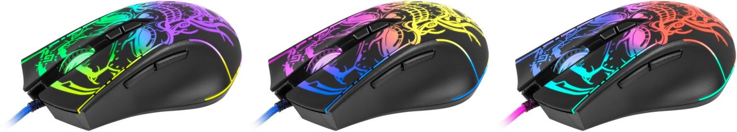 Defender GM-928 Bulletstorm RGB Gaming Mouse Black