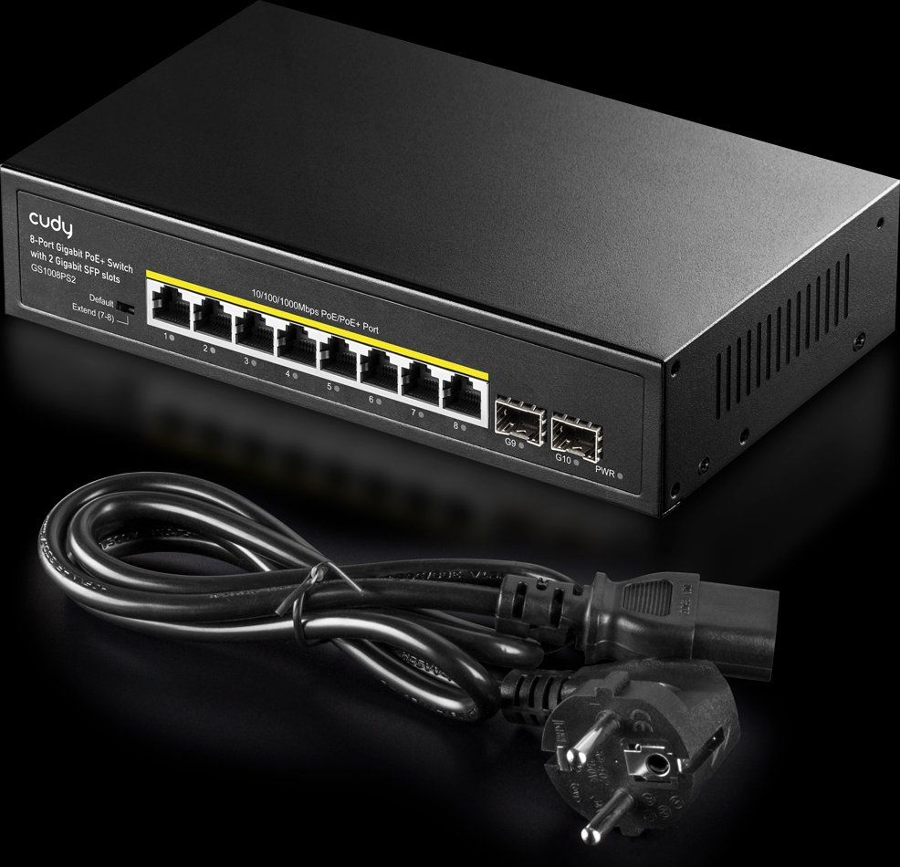 Cudy GS1008PS2 8-Port PoE Switch Black