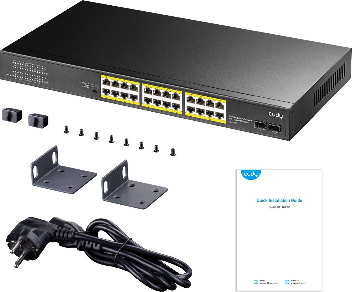 Cudy GS1028PS2 24-Port PoE Switch Black