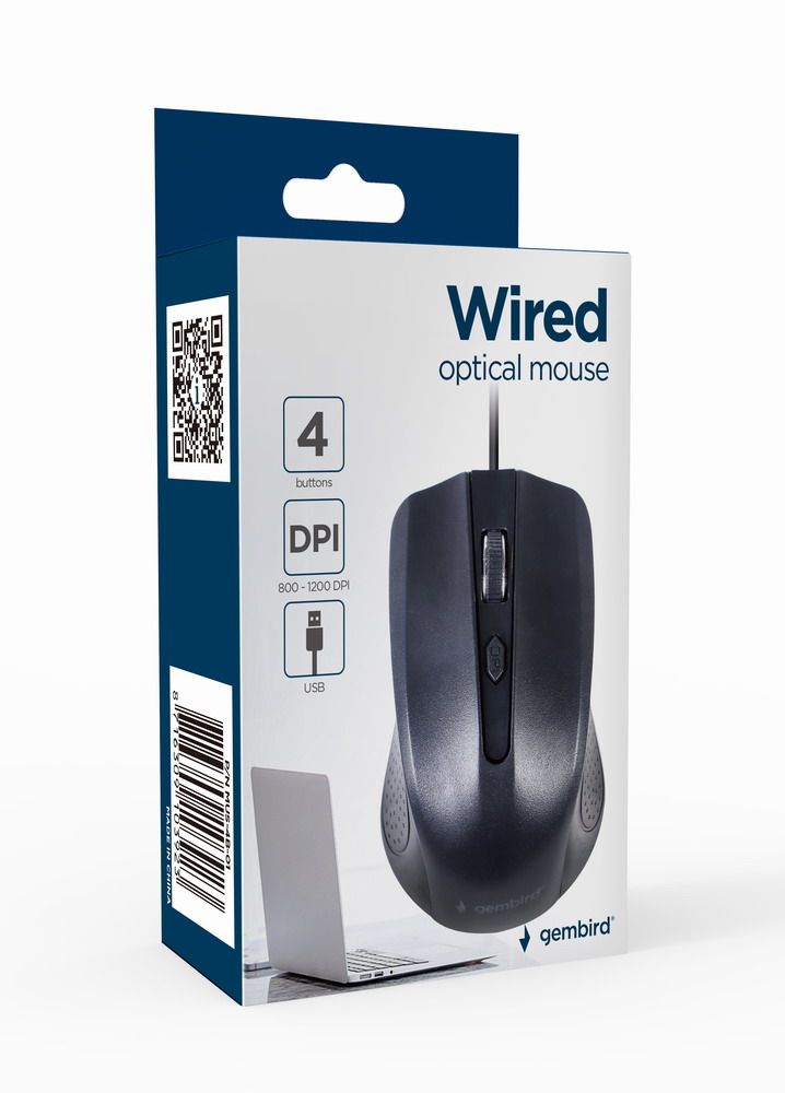 Gembird MUS-4B-01 Optical mouse Black