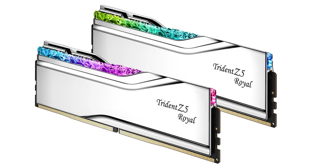 G.SKILL 32GB DDR5 7400MHz Kit(2x16GB) Trident Z5 Royal RGB Silver