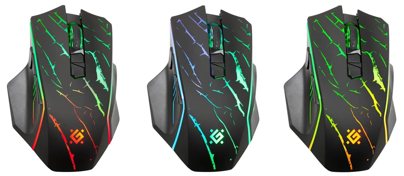 Defender GM-503 Uran Wireless RGB Gaming Mouse Black