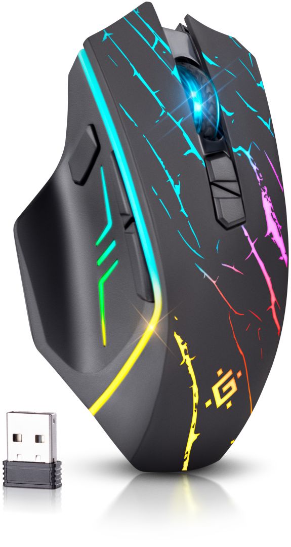 Defender GM-503 Uran Wireless RGB Gaming Mouse Black