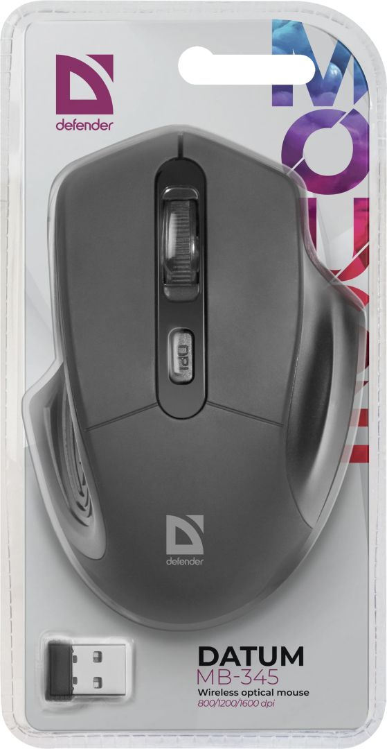 Defender MB-345 RF Datum Wireless Mouse Black