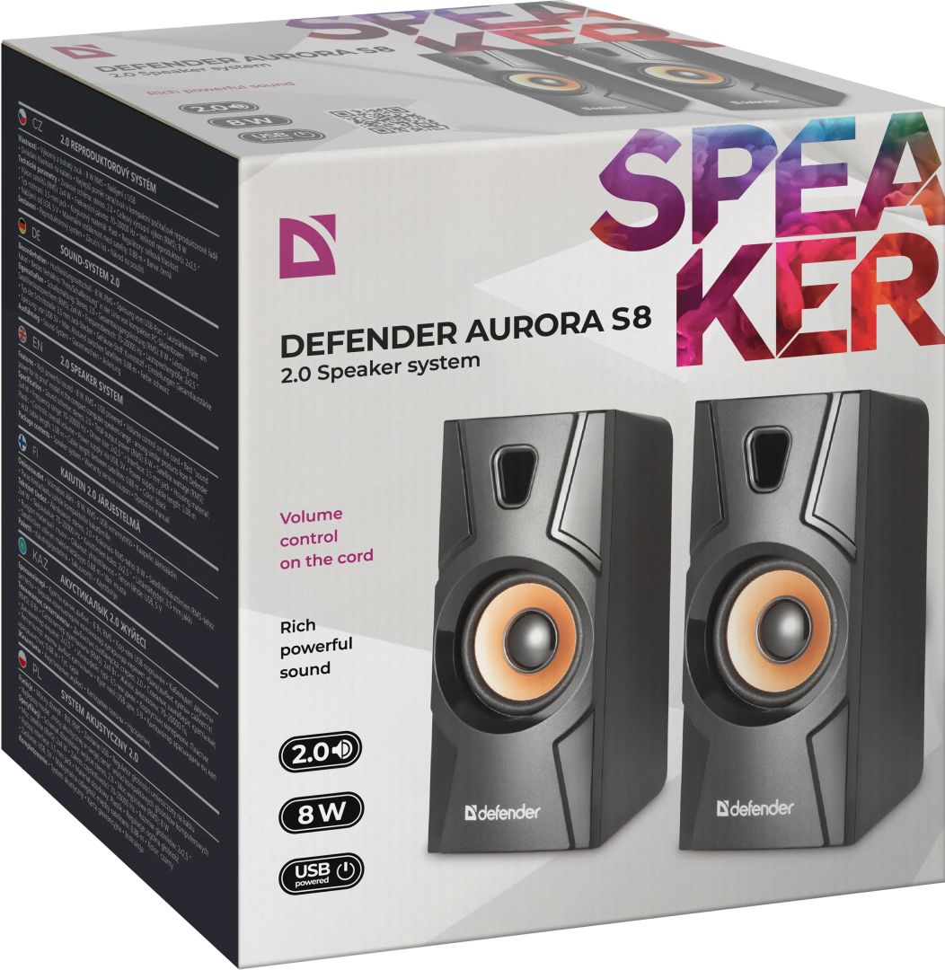 Defender Aurora S8 Speaker Black