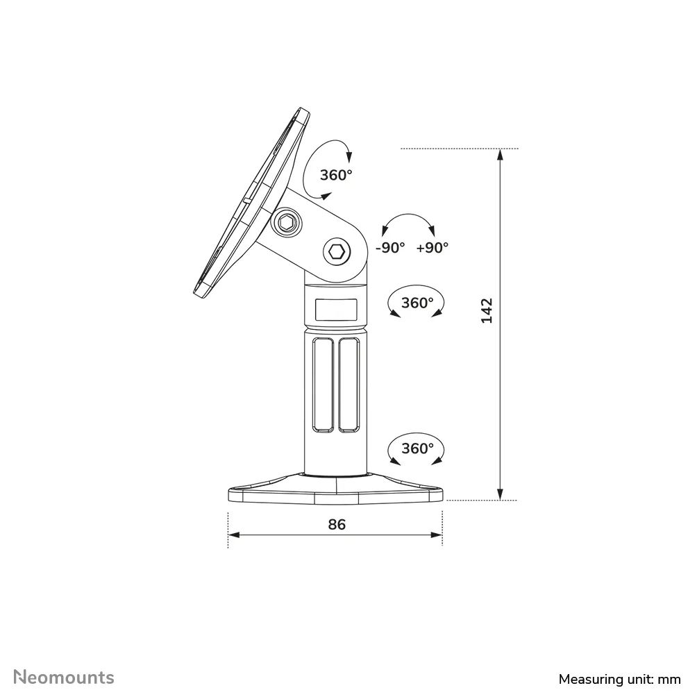 Neomounts SPEAKER-W100BLACK Universal Wall & Ceiling Speaker Mount Black