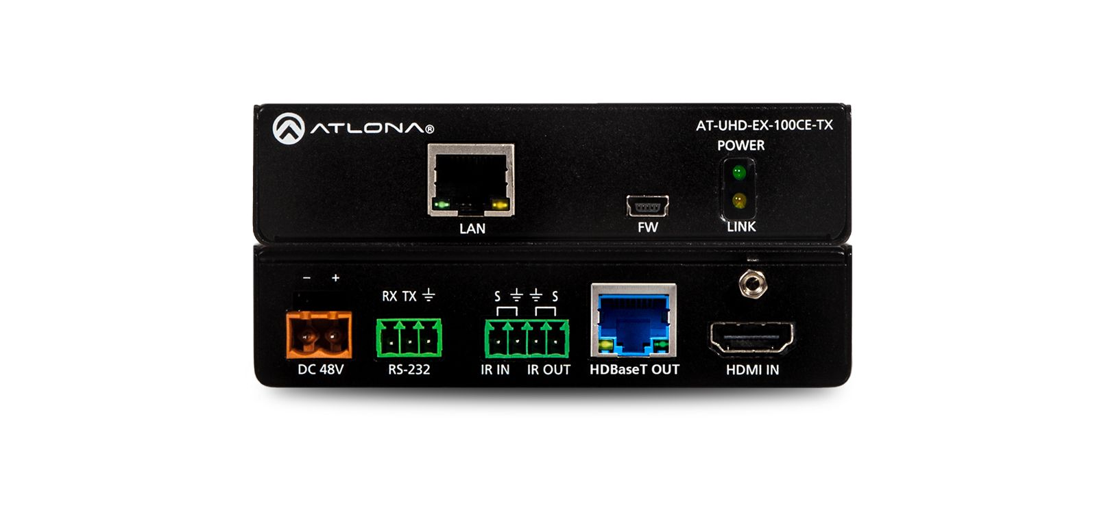 ATLONA AT-UHD-EX-100CE-TX 4K/UHD HDMI Over 100 M HDBaseT Transmitter with Ethernet, Control, and PoE