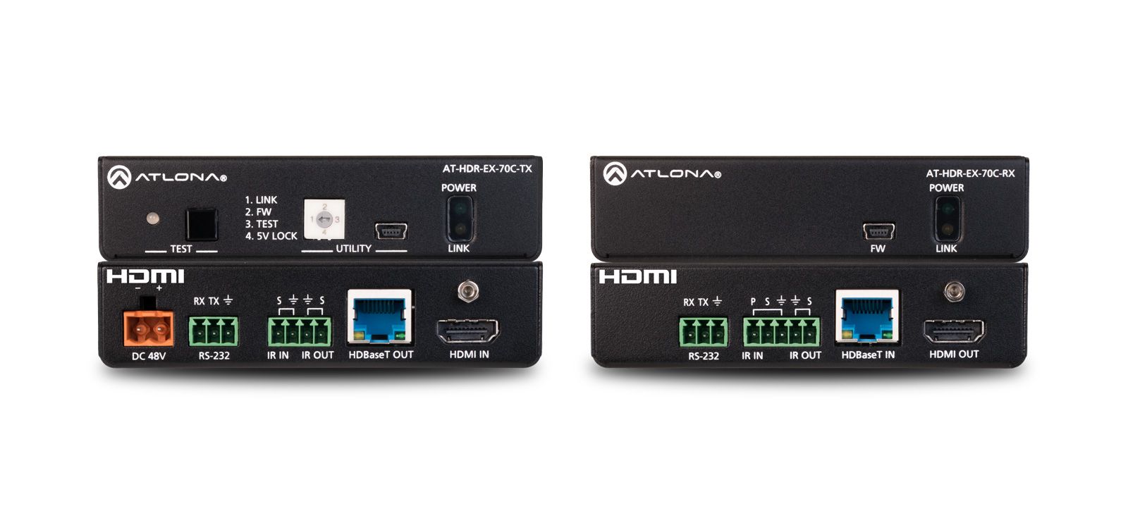 ATLONA AT-HDR-EX-70C-KIT 4K HDR HDMI Over HDBaseT TX/RX with Control and PoE