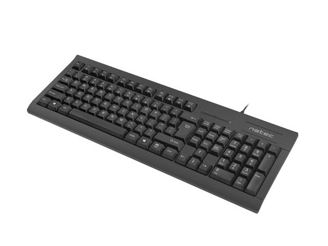 natec Moray Keyboard with ID Card Reader Black US