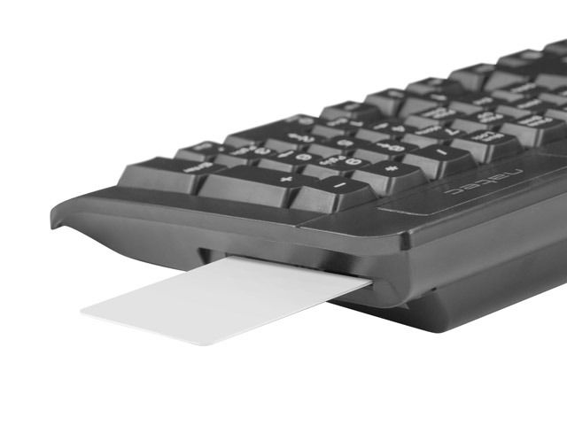 natec Moray Keyboard with ID Card Reader Black US