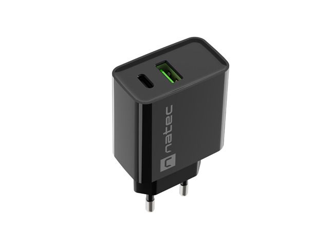 natec Ribera Wall Charger Black