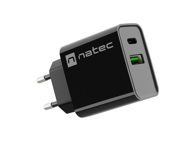 natec Ribera Wall Charger Black