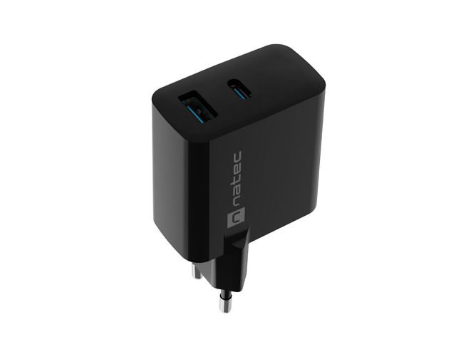 natec Ribera Gan Wall Charger Black