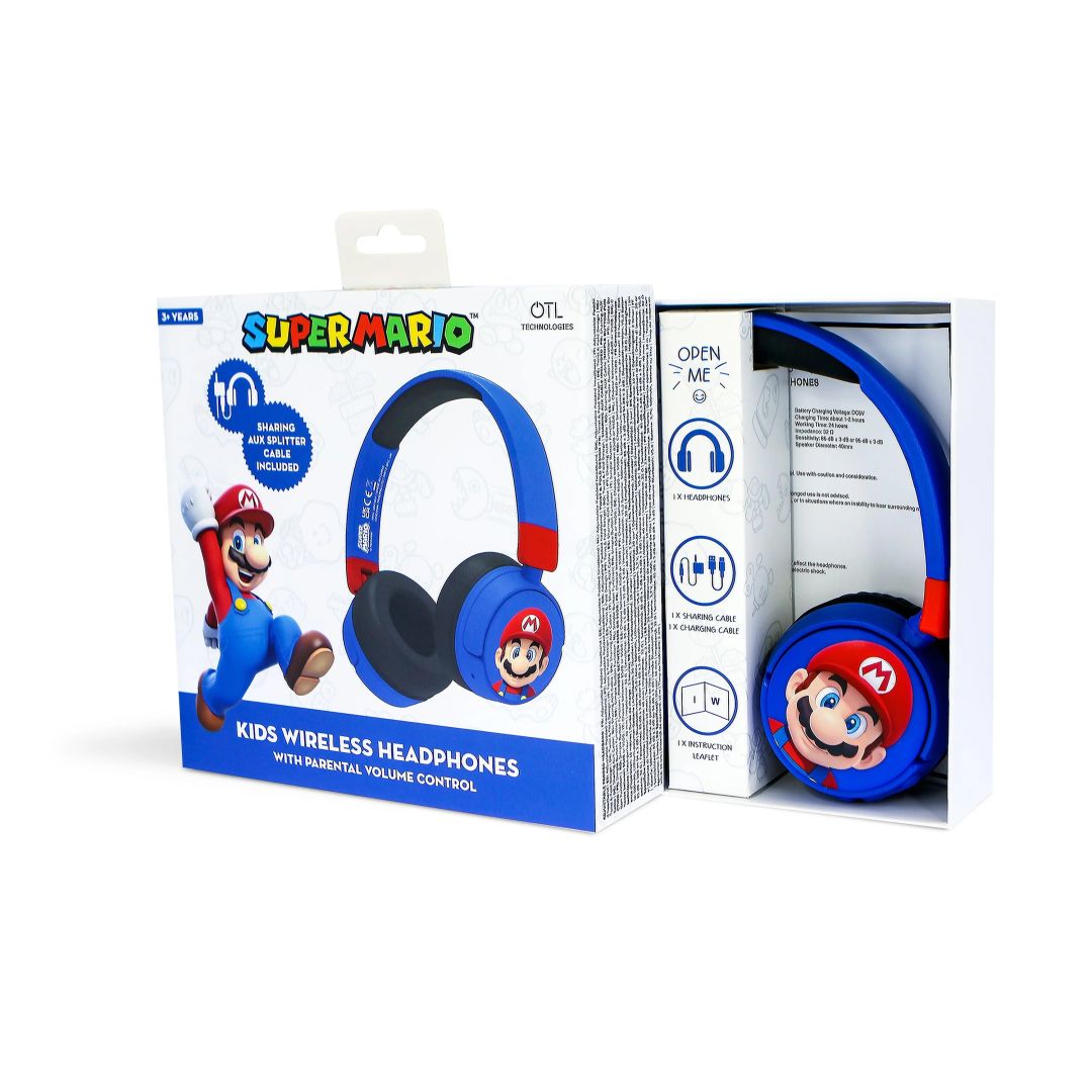 OTL Technologies Super Mario Kids Bluetooth Headset Blue