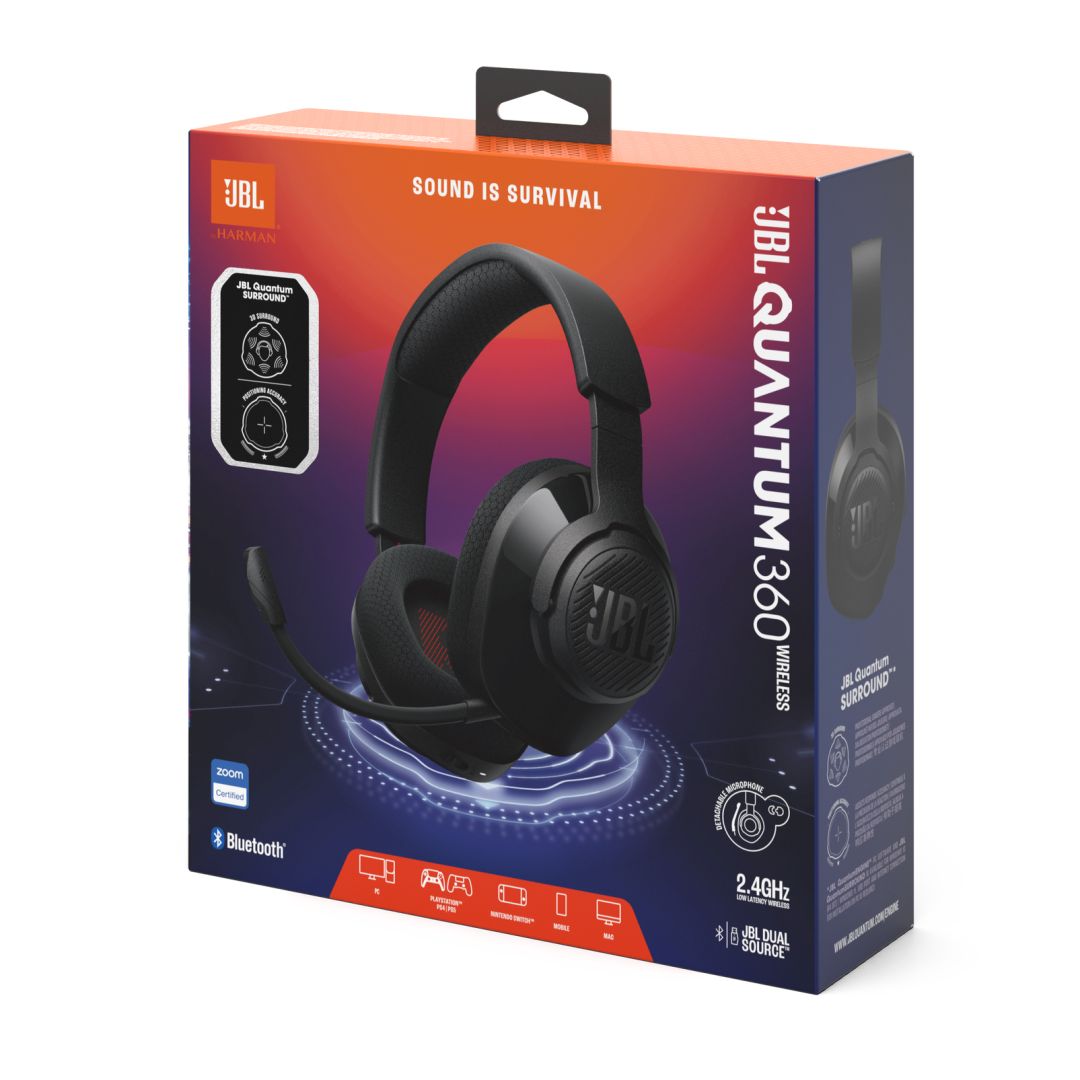 JBL Quantum 360 Bluetooth Gaming Headset Black