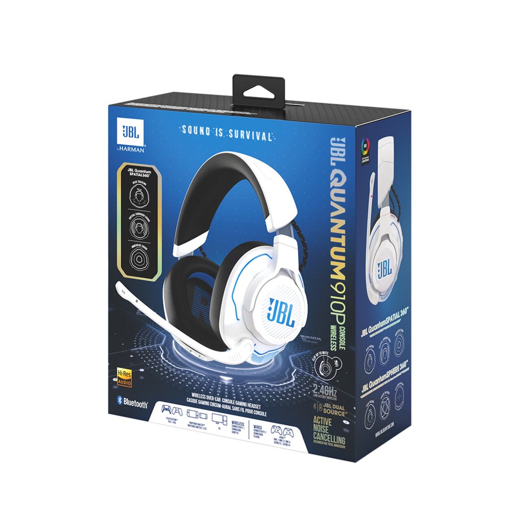 JBL Quantum 910P Console Bluetooth Gamer Headset White/Blue