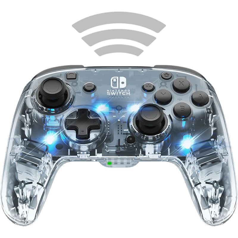 PDP Afterglow Wireless Controller Nintendo Switch Transparent