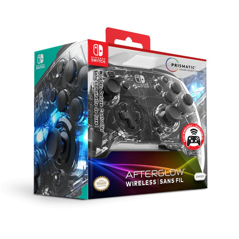 PDP Afterglow Wireless Controller Nintendo Switch Transparent