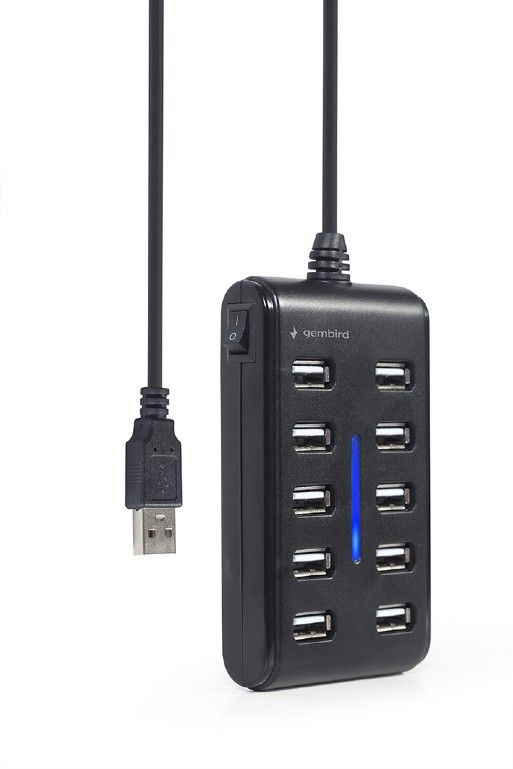 Gembird 10-port USB 2.0 Hub Black