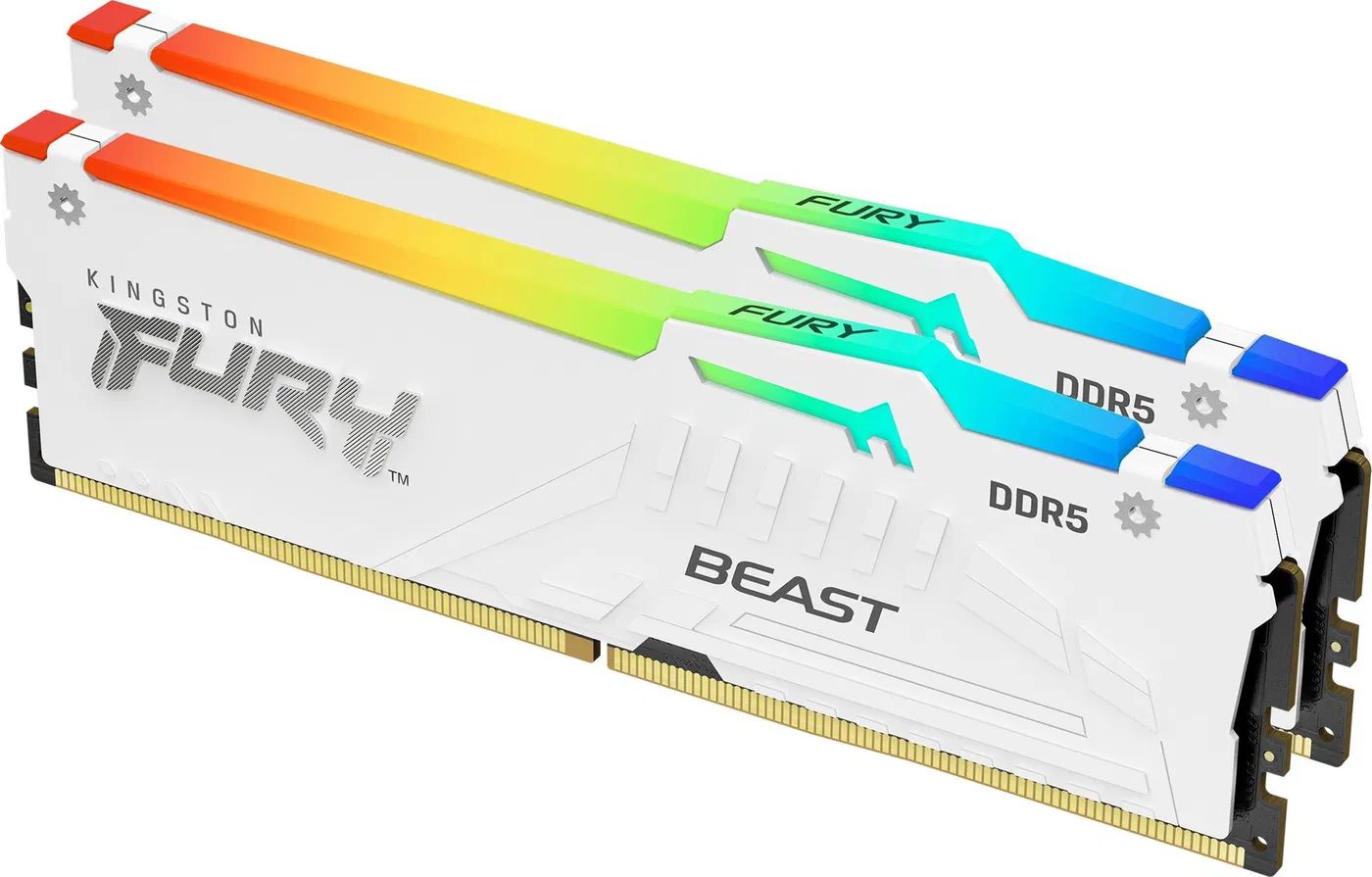 Kingston 32GB DDR5 6400MHz Kit(2x16GB) Fury Beast RGB XMP White