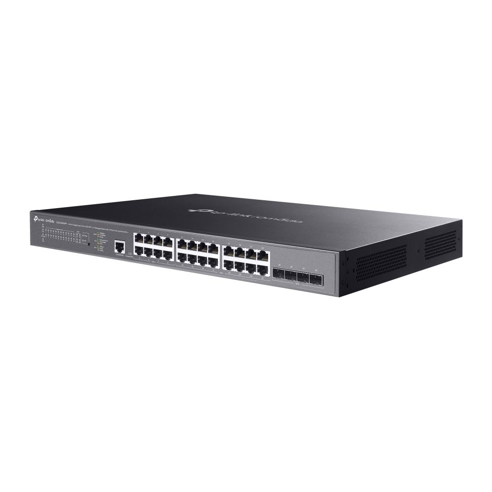 TP-Link SG3428XMPP Omada 24-Port Gigabit and 4-Port 10GE SFP+ L2+ Managed Switch with 16-Port PoE+ & 8-Port PoE++