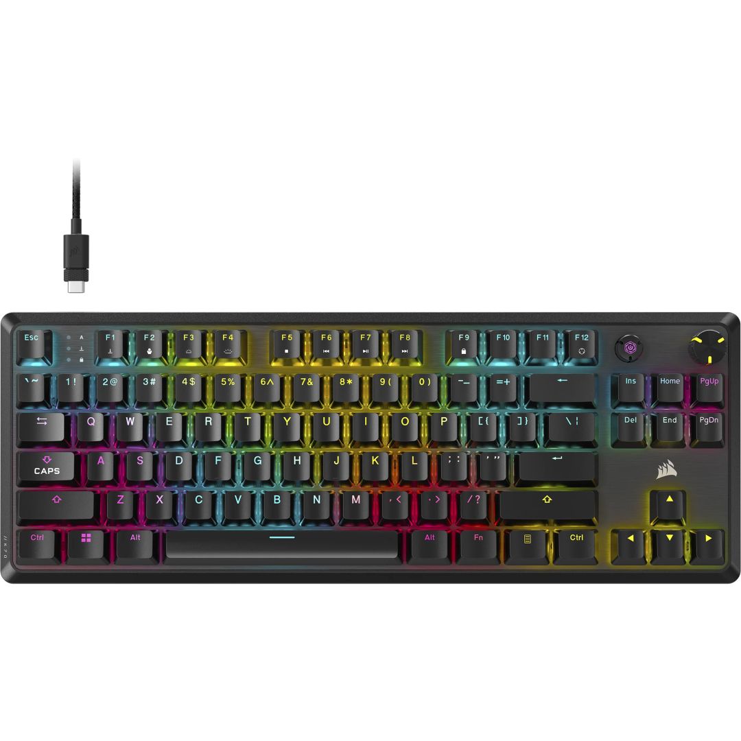 Corsair K70 Core TKL RGB Red Mechanical Gaming Keyboard Black US