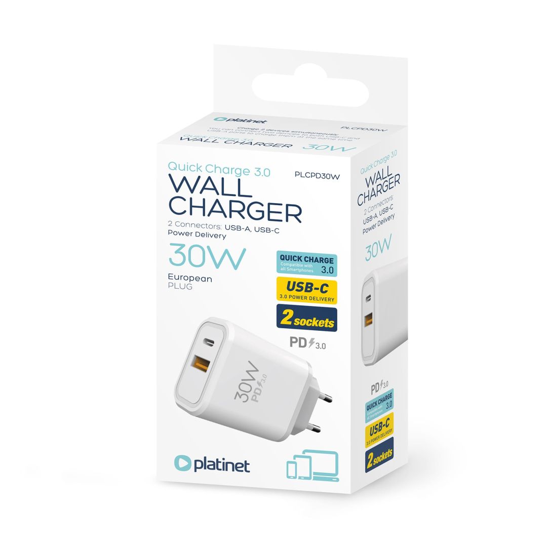 Platinet PLCPD30W 30W Wall Charger White