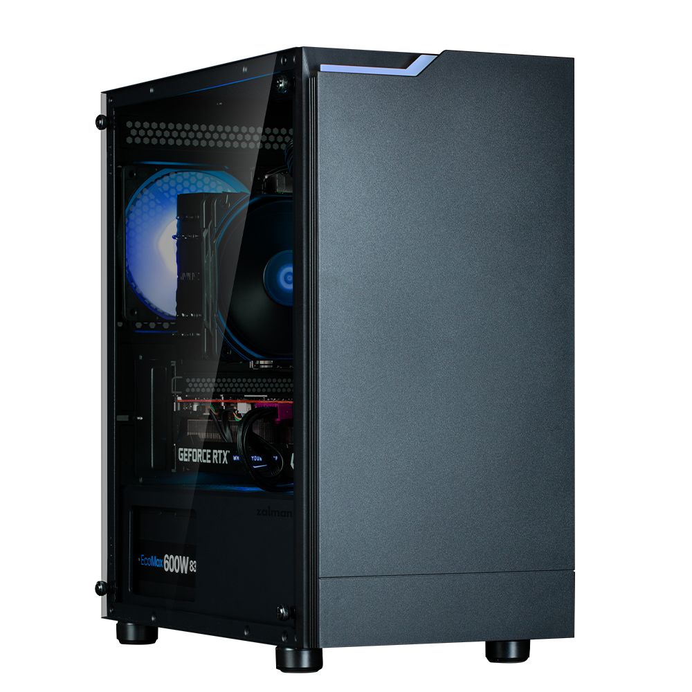 Zalman T4 Plus RGB Tempered Glass Black