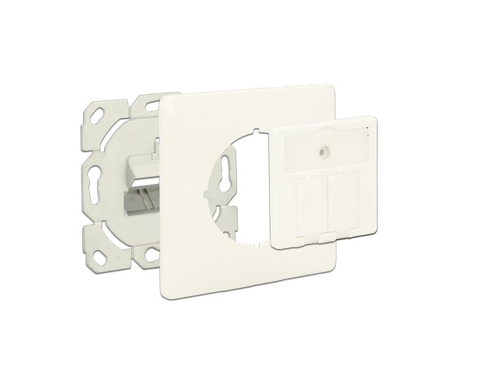 DeLock Keystone Wall Outlet 2 Port compact