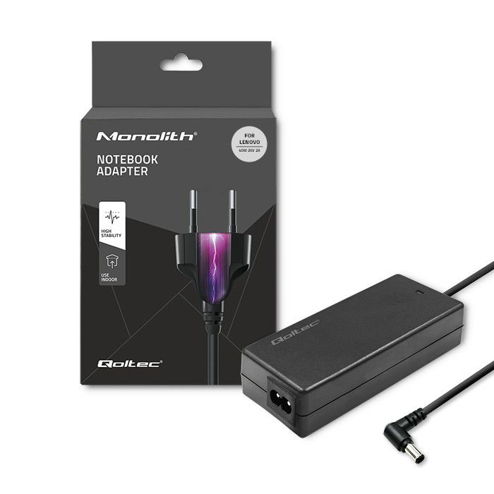 Qoltec 40W Power Adapter for Lenovo Black