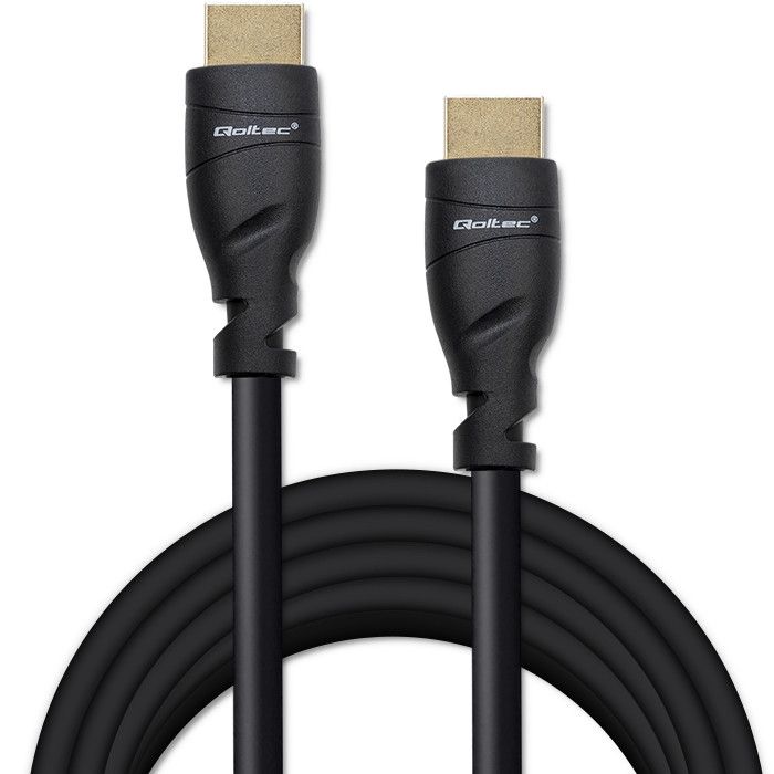 Qoltec HDMI to HDMI v2.1 Ultra High Speed 8K/60Hz Gold Cable 5m Black