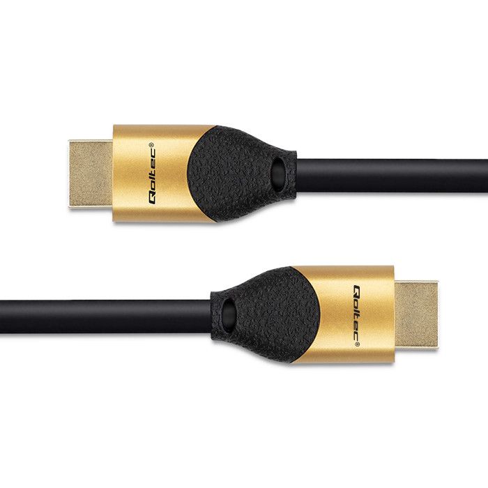 Qoltec HDMI to HDMI v2.1 Ultra High Speed 8K/60Hz Gold Cable 5m Black