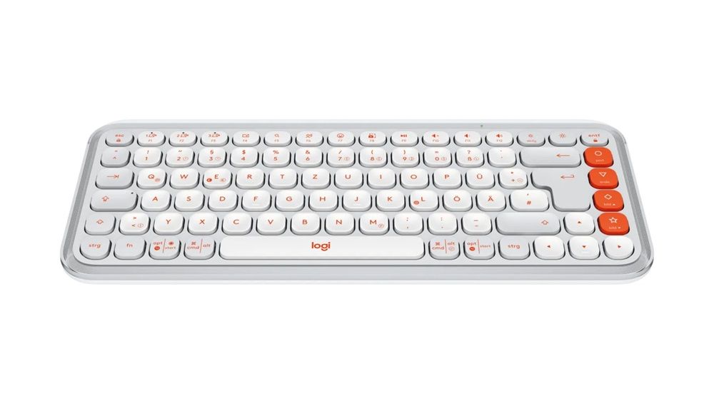 Logitech Pop Icon Wireless Keyboard Dirty White US