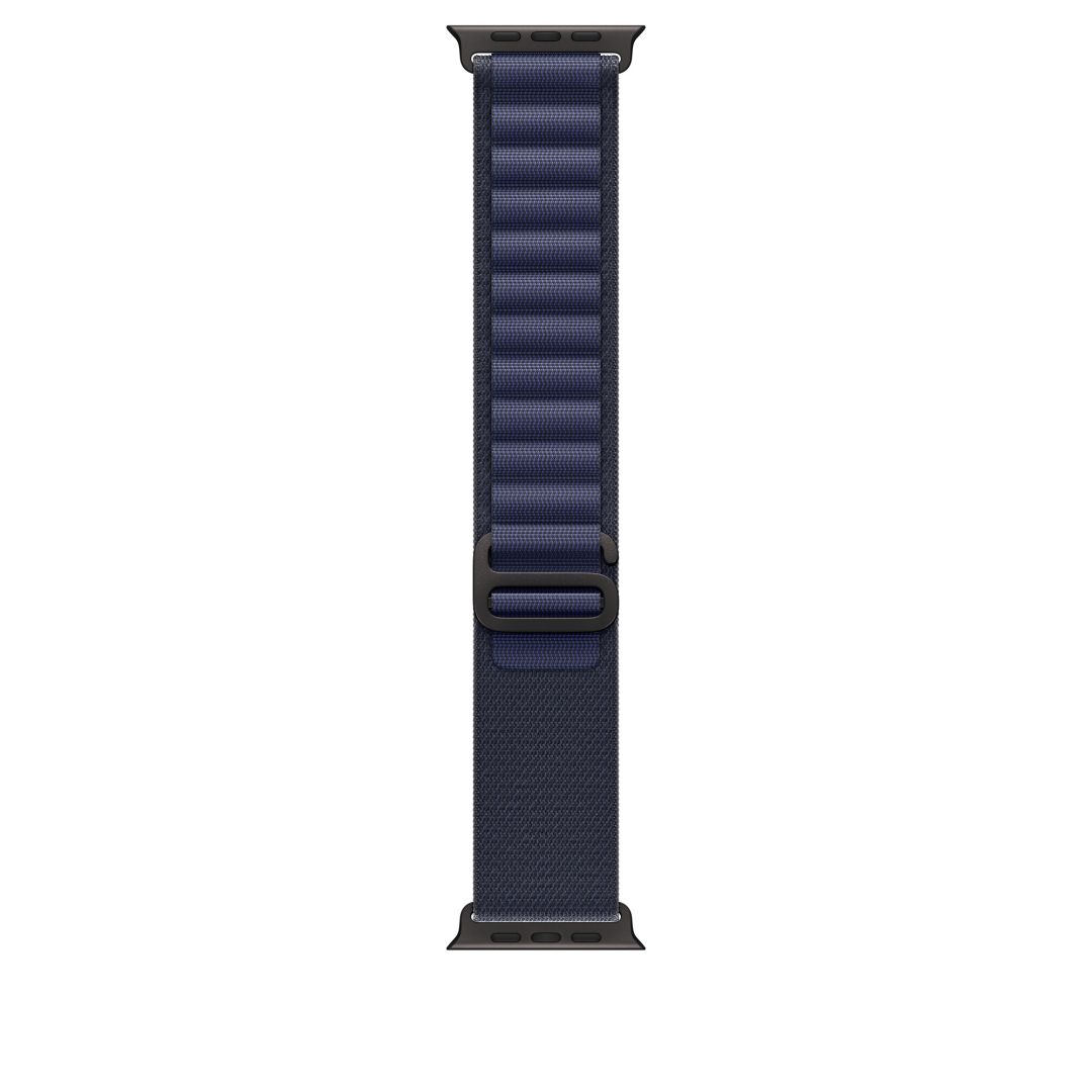 Apple Watch 49mm Alpine Loop Navy Black Titanium Finish Medium