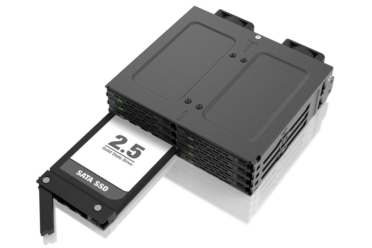 IcyDock ExpressCage MB038SP-B 8 Bay 2.5" SAS/SATA HDD/SSD Mobile Rack for 5.25" Bay