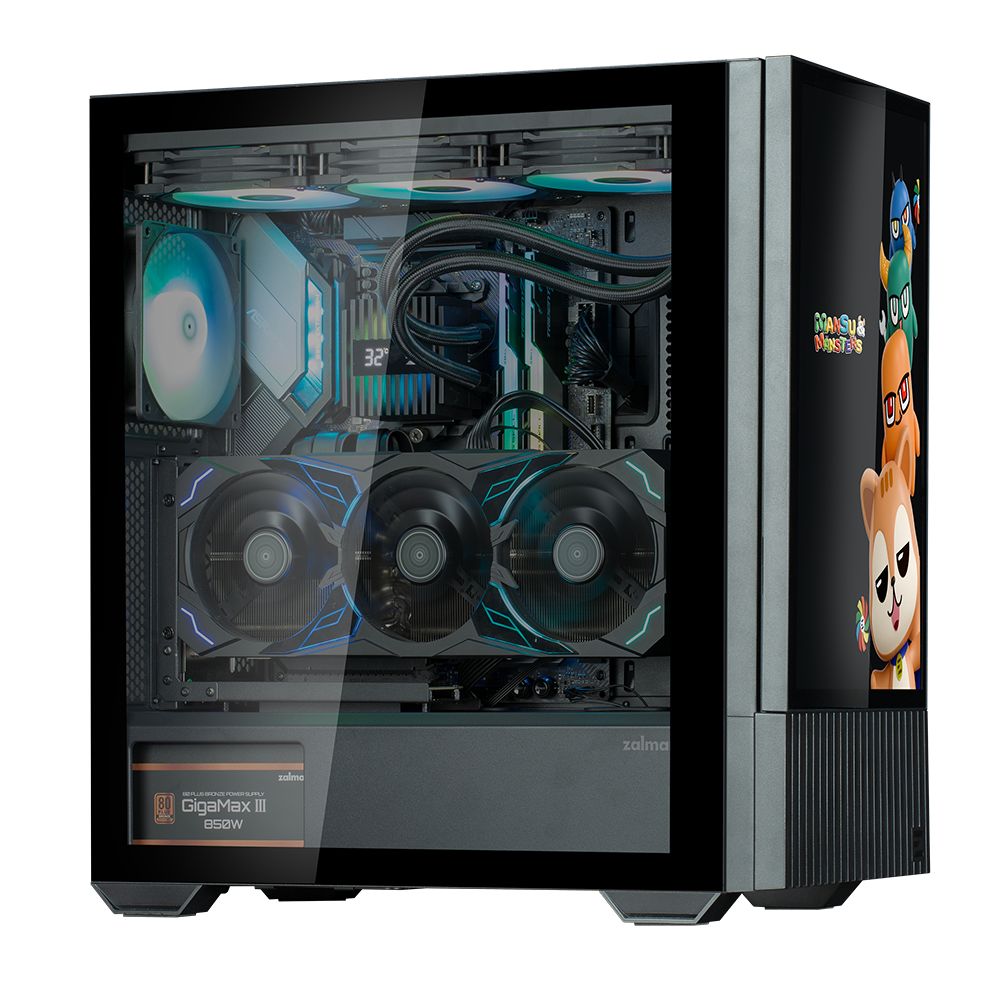 Zalman Z10 DS Tempered Glass Black