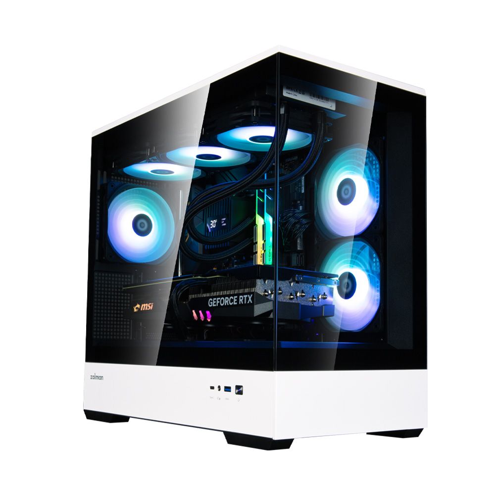 Zalman P30 BW Tempered Glass Black/White