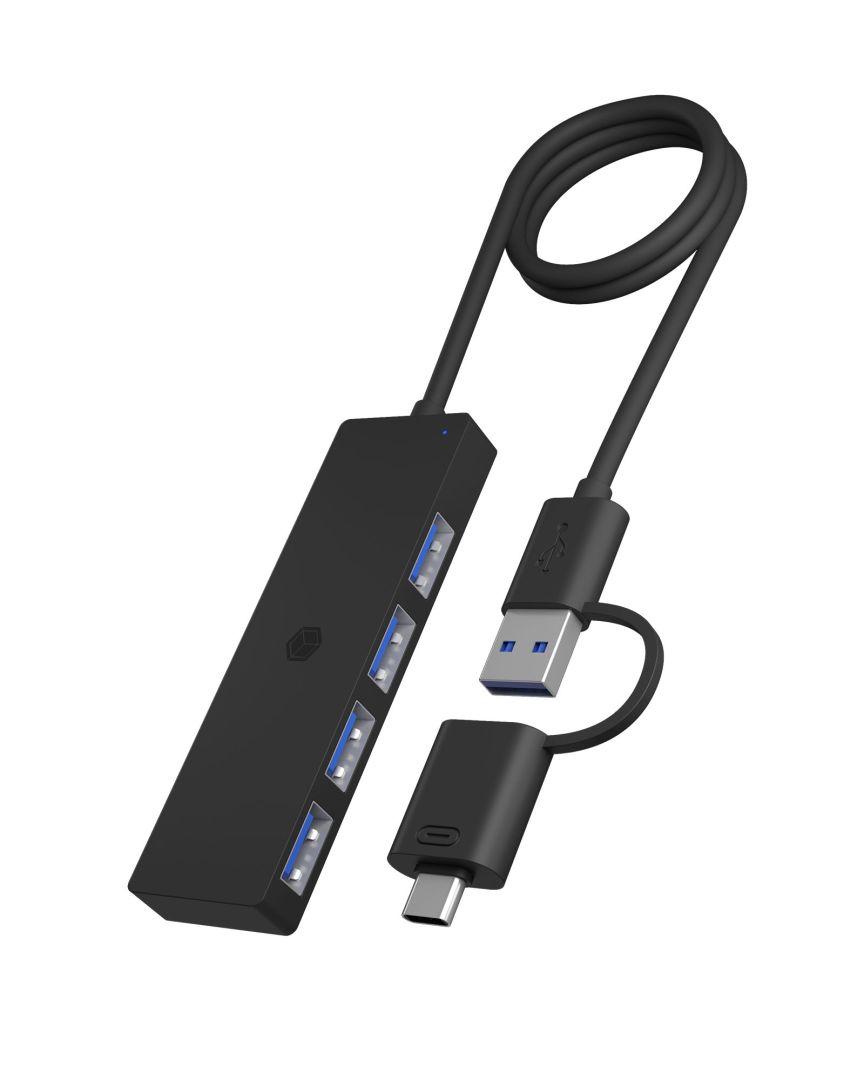 Raidsonic IcyBox IB-HUB1424-C3 4-portos USB3.2 HUB Black