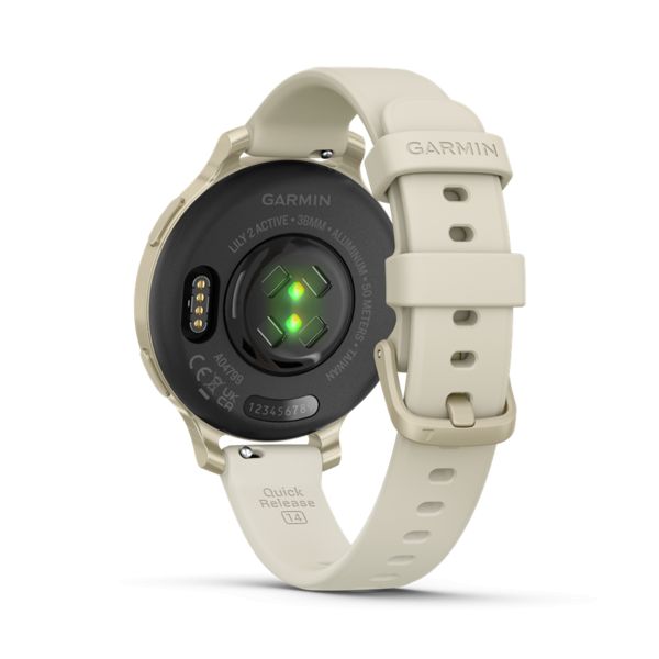 Garmin Lily 2 Active Cream Gold with Cream Silicone Band