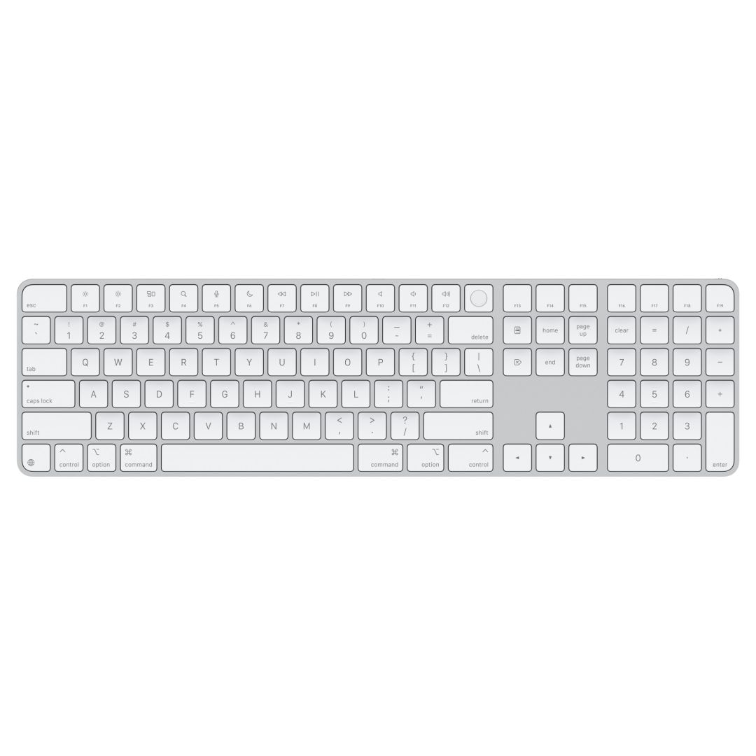 Apple Magic Keyboard (2024) Touch ID and Numeric Keypad Bluetooth Keyboard White US