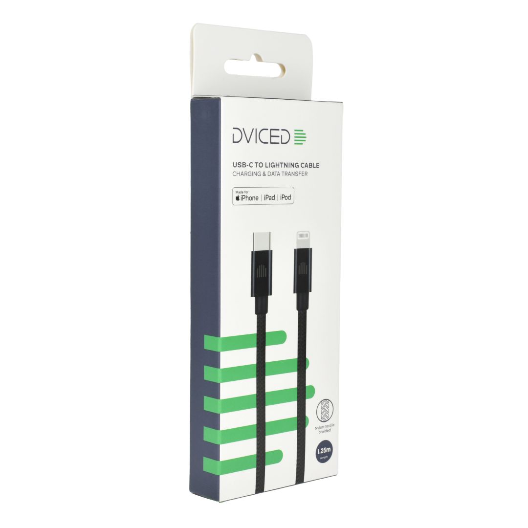 Dviced USB-C to Lightning Cable 1,25m Black