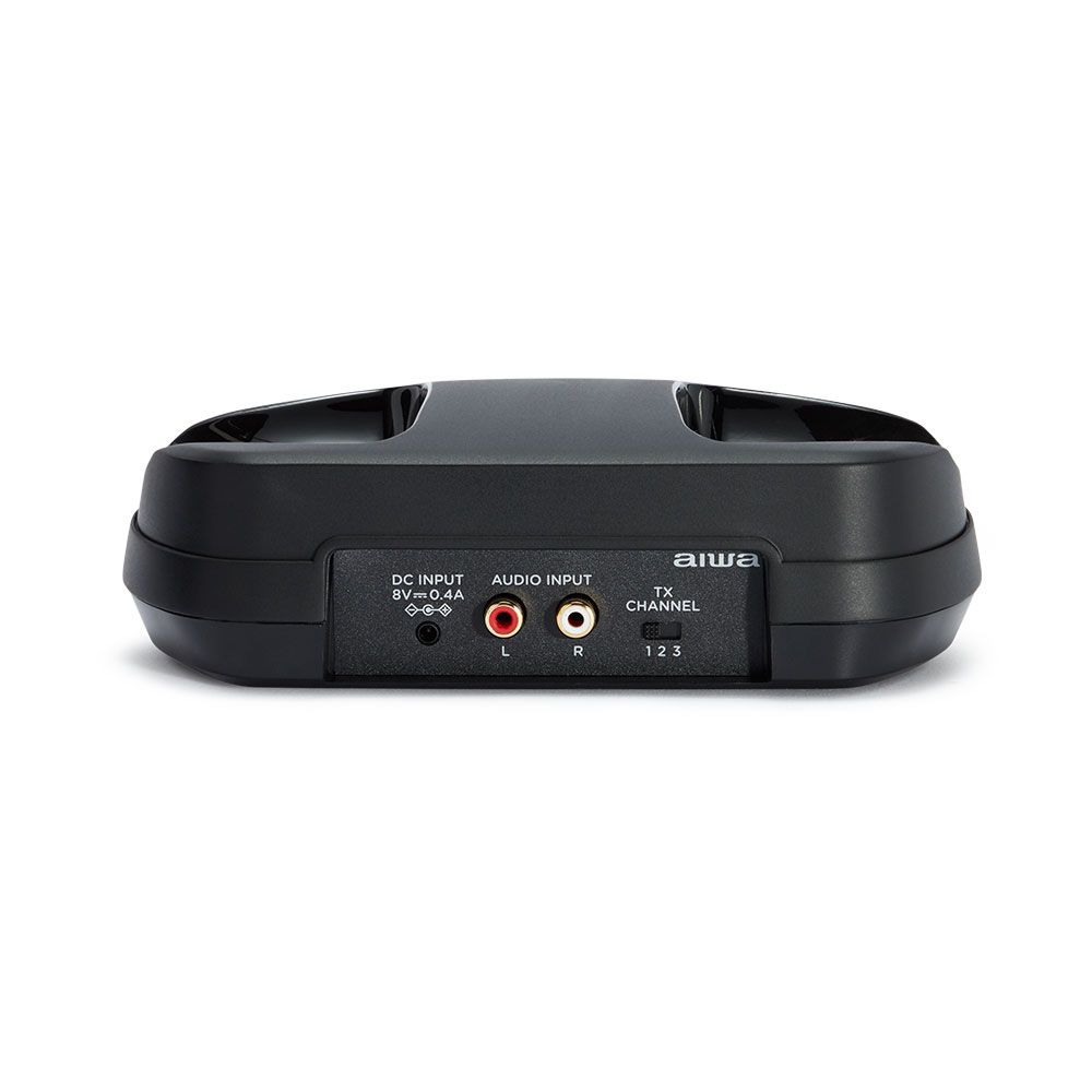 Aiwa WHF-880 Wireless TV Headphone + Docking Station Black