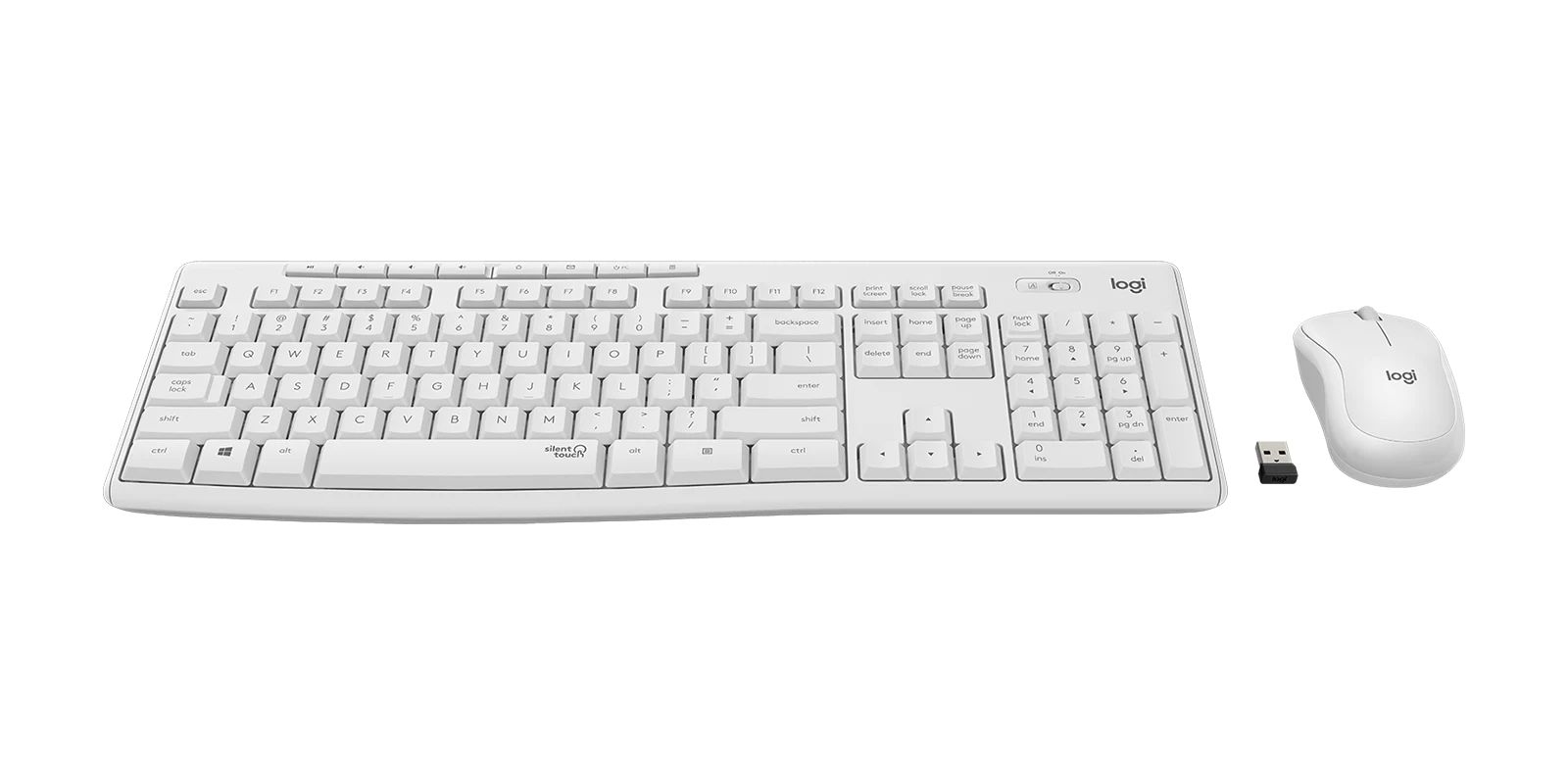 Logitech MK295 Silent Wireless Keyboard Combo White UK