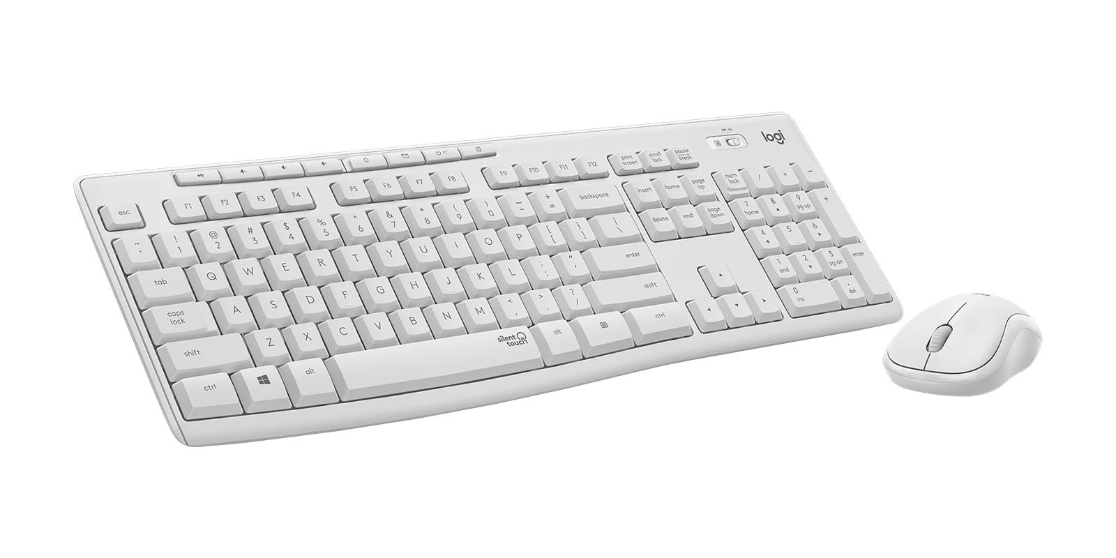 Logitech MK295 Silent Wireless Keyboard Combo White UK