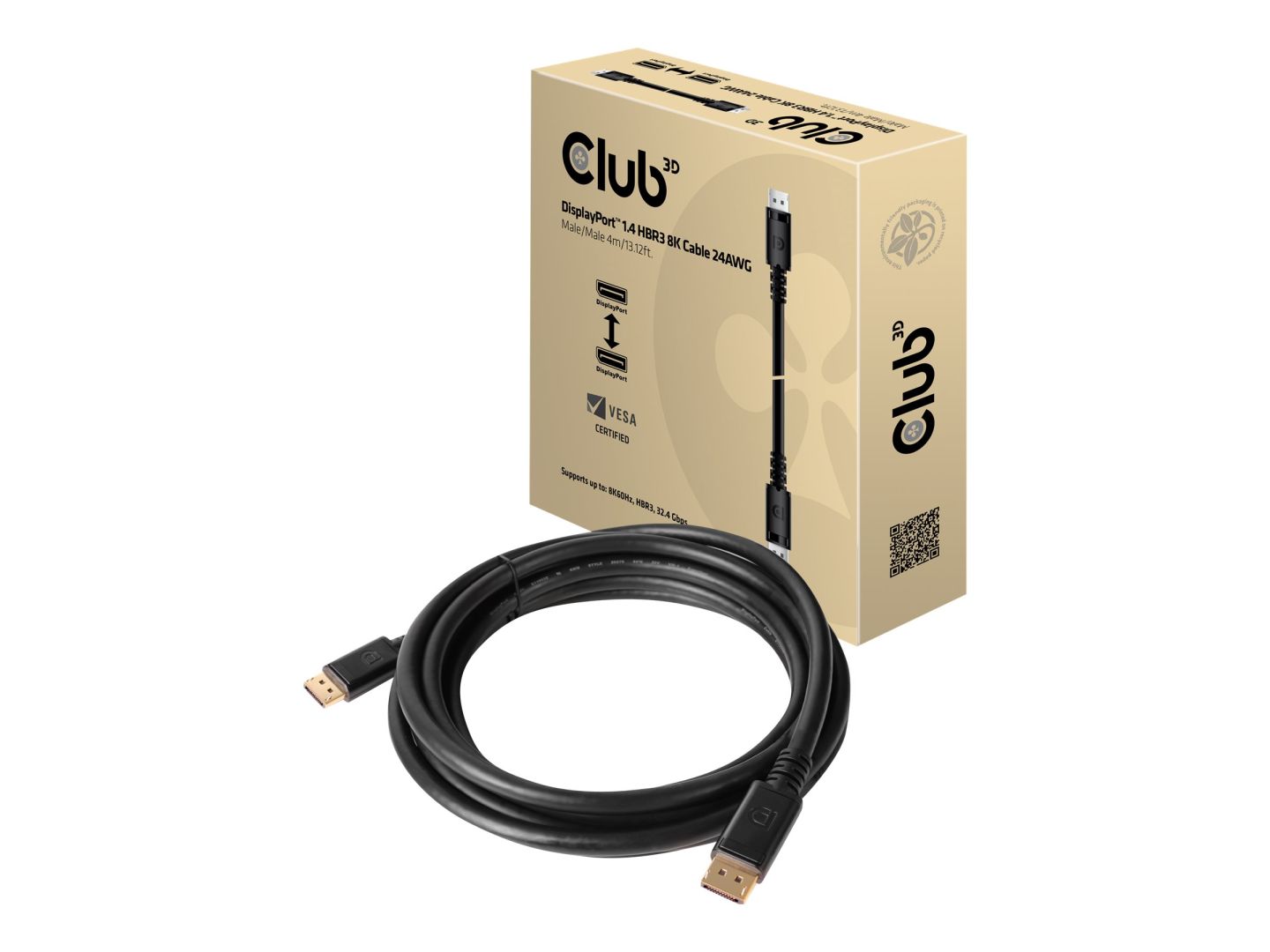 Club3D DisplayPort 1.4 HBR3 8K Cable M/M 4m