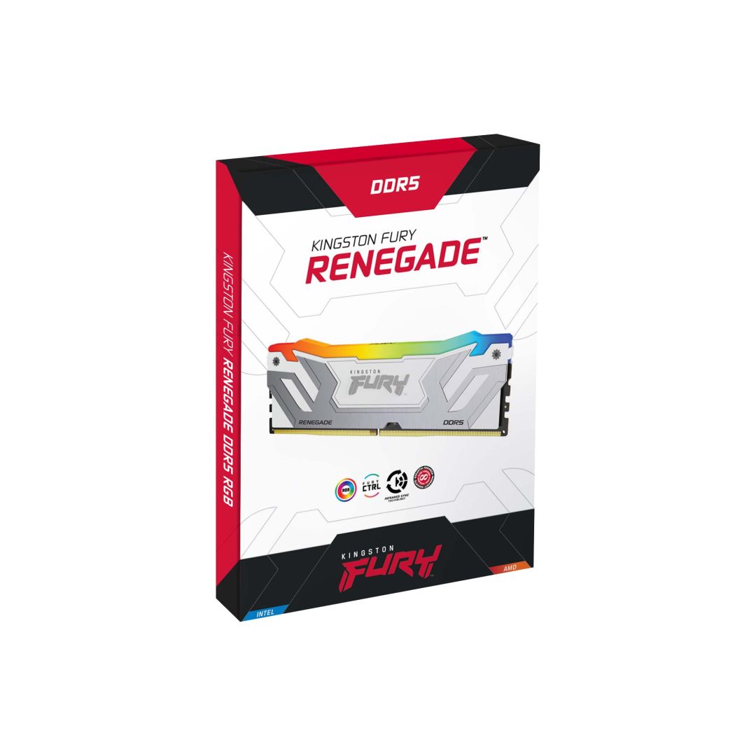 Kingston 48GB DDR5 8400MHz Kit(2x24GB) Fury Renegade RGB White/Silver