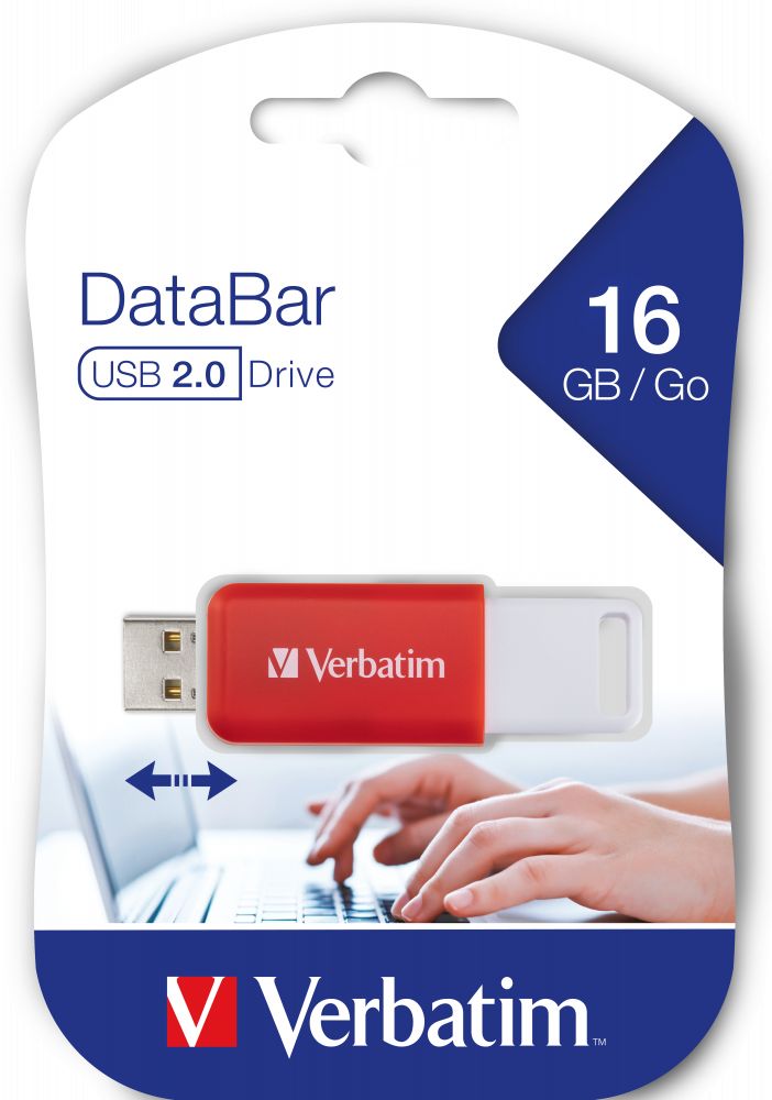 Verbatim 16GB DataBar USB2.0 Red