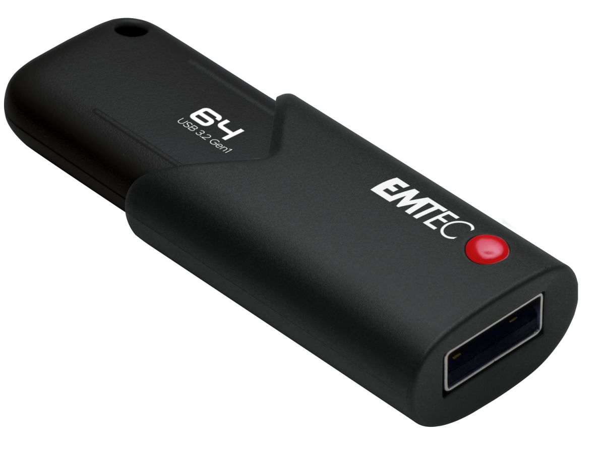 Emtec 64GB B120 Click Secure USB3.2 Black