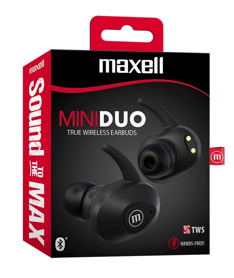 Maxell Mini Duo Bluetooth Headset Black